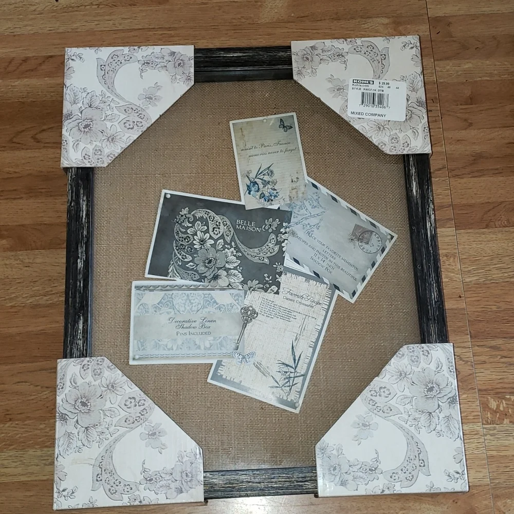Shadow Box Decorative Linen Pins Included 11" x 14" - Picture 5 of 5